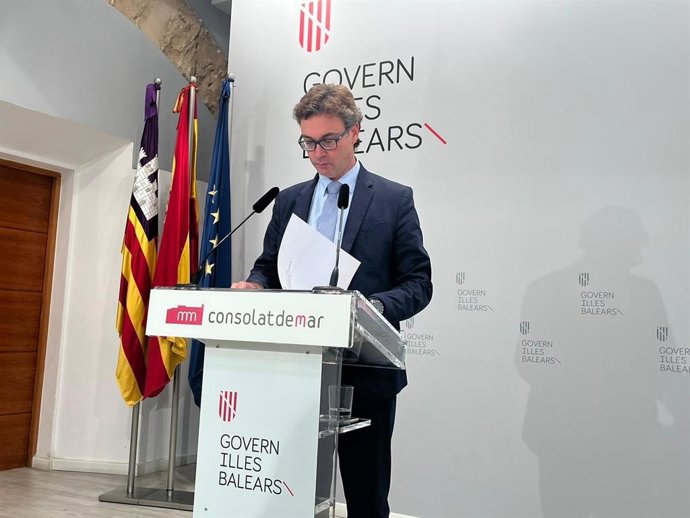 El portavoz del Govern, Antoni Costa, en la rueda de prensa posterior al Consell de Govern.