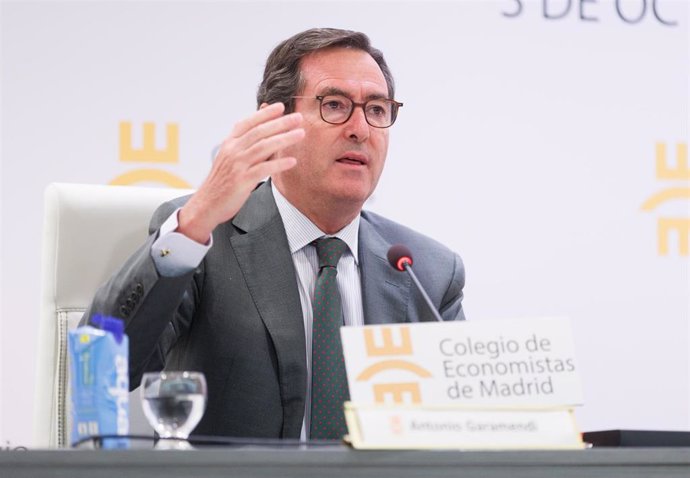 El presidente de la CEOE, Antonio Garamendi. 