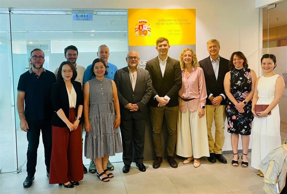 Algunos de los representantes de las empresas andaluzas que participan en esta acción promocional en el sudeste de Asia.