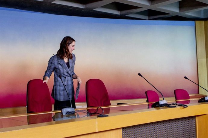 Archivo - La portavoz de Más Madrid en el Ayuntamiento, Rita Maestre, en una rueda de prensa