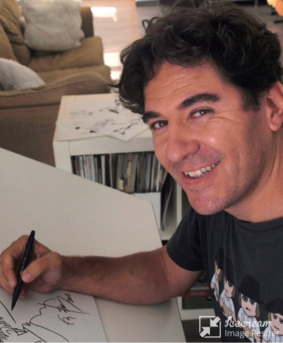Bruno Lanzarote Pérez autor de los dibujos del cómic Bosque Metropolitano, en busca del tesoro de Madrid