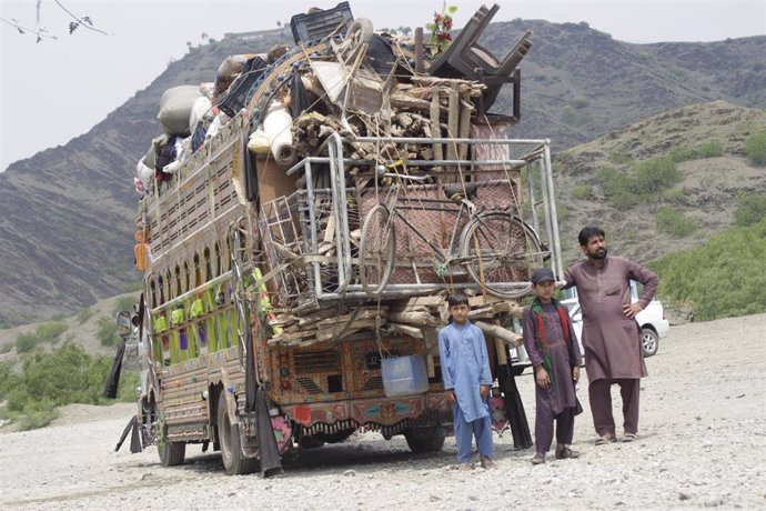 Archivo - Refugiados afganos en la frontera con Pakistán 