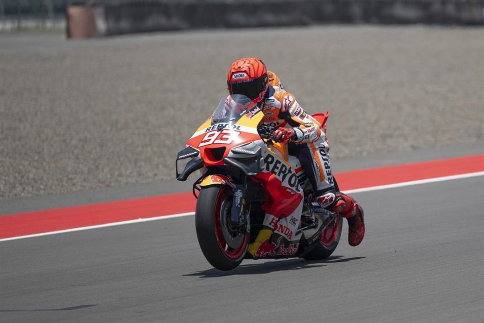 El piloto español Marc Márquez durante un Gran Premio del Mundial de Motociclismo