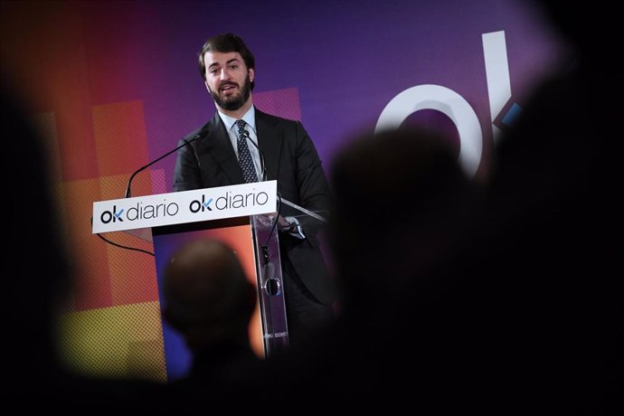 El vicepresidente de la Junta de Castilla y León, Juan García-Gallardo, participa en el foro económico 'Ok líderes', en el Hotel The Westin Palace, a 27 de octubre de 2023, en Madrid (España).