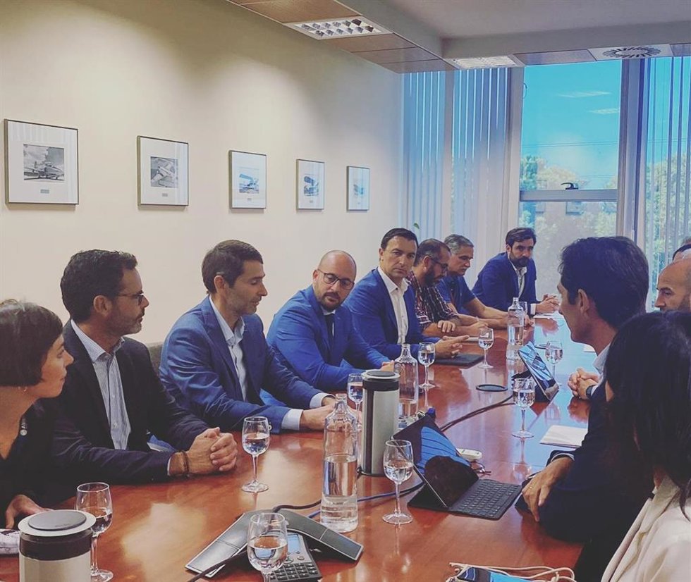 Germán Beardo en una reunión sobre Airbus.