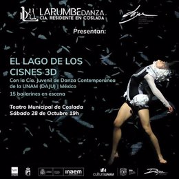 Cartel del doble programa que Larumbe Danza ofrece este sábado en Coslada.