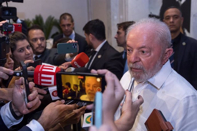 Archivo - September 20, 2023, New York, United States, USA: The President of Brazil Luiz Inácio Lula da Silva meets journalists at a Hotel on Manhattan Island in New York City in the United States this Wednesday, September 20, 2023