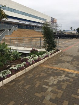 Archivo - Exteriores del Palacio de Deportes José María Martín Carpena.