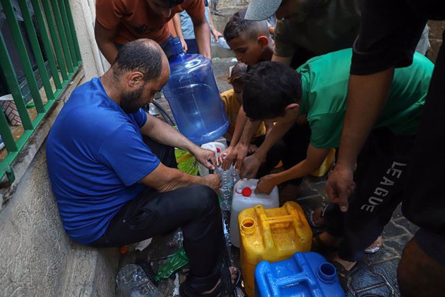 Imagen de archivo de la crisis del agua en la Franja de Gaza 