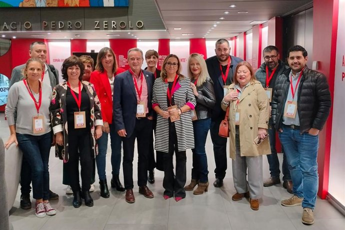 Delegación aragonesa en el Comité Federal del PSOE.