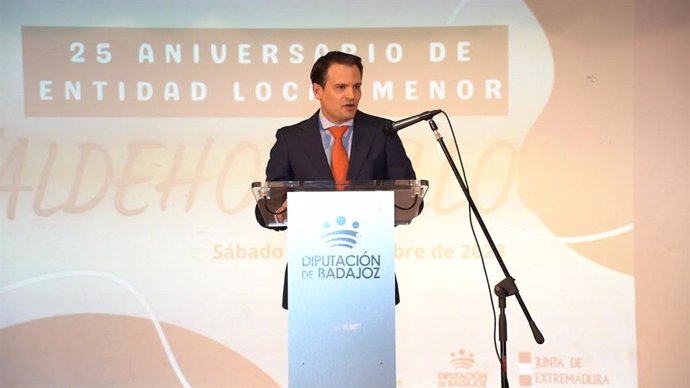 El consejero de Presidencia, Interior y Diálogo social, Abel Bautista, interviene en los actos de conmemoración del 25 aniversario de la declaración de Valdehornillos como entidad local menor.