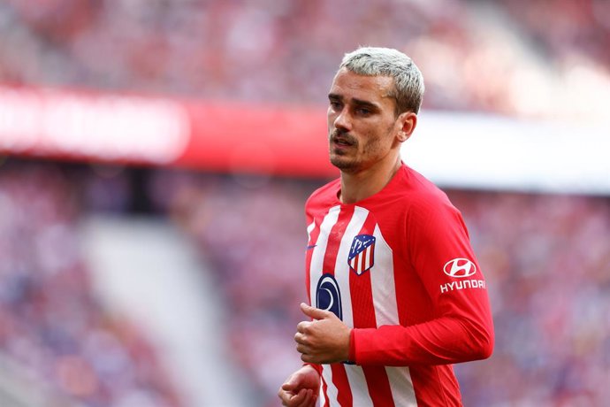 Antoine Griezmann of Atletico de Madrid looks on during the spanish league, La Liga EA Sports, football match played between Atletico de Madrid and Real Sociedad at Civitas Metropolitano stadium on October 8, 2023, in Madrid, Spain.