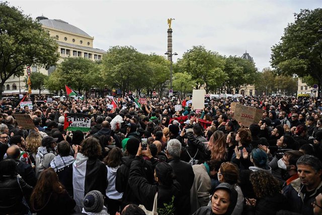Manifestación propalestina en París