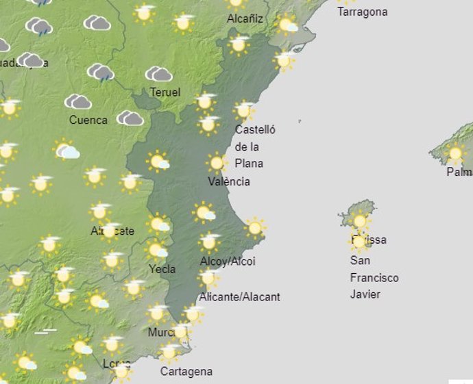 Predicción meteorológica para este domingo 29 de octubre