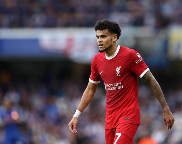 Archivo - Luis Díaz, en un partido con el Liverpool 