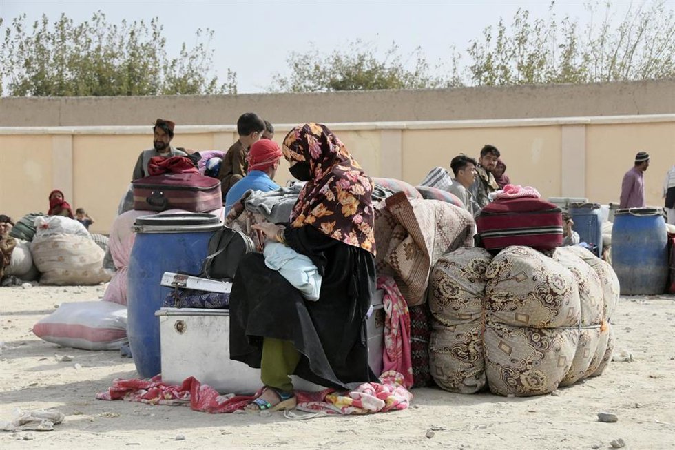 Imagen de archivo de refugiados afganos 