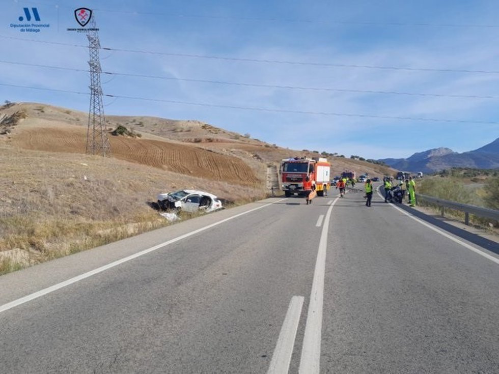 Accidente en Ardales (Málaga).