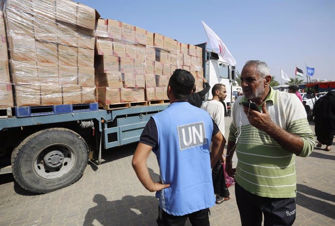 Material de la UNRWA a Gaza 