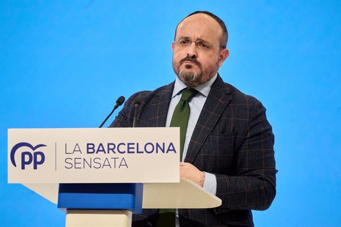 Archivo - El presidente del Partido Popular de Cataluña, Alejandro Fernández