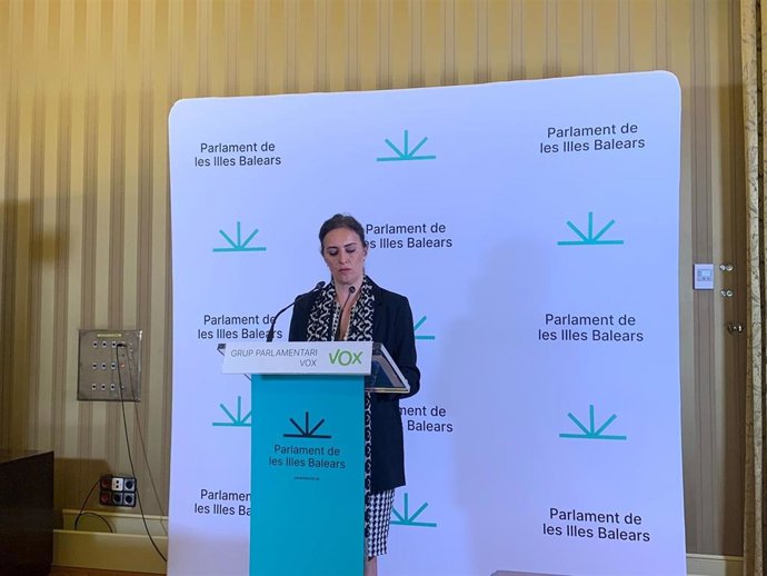 La portavoz parlamentaria de Vox Baleares, Idoia Ribas