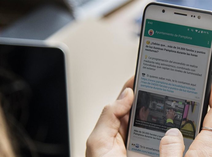 El Ayuntamiento de Pamplona estrena su canal de WhatsApp
