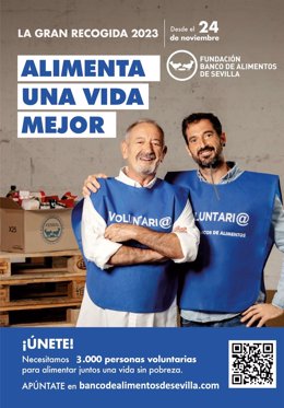 Cartel de la Gran Campaña de Recogida 2023 de Banco de Alimentos.