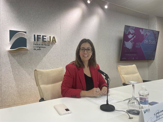 África Colomo en la presentación de Jaén de Boda