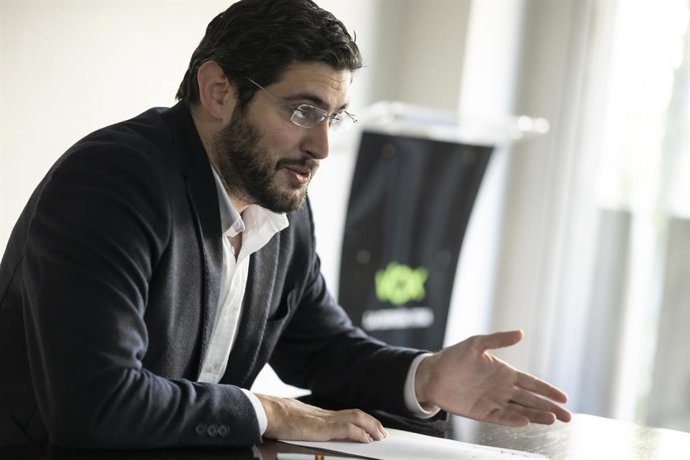 Archivo - El candidato de VOX a la Presidencia de Aragón, Alejandro Nolasco.