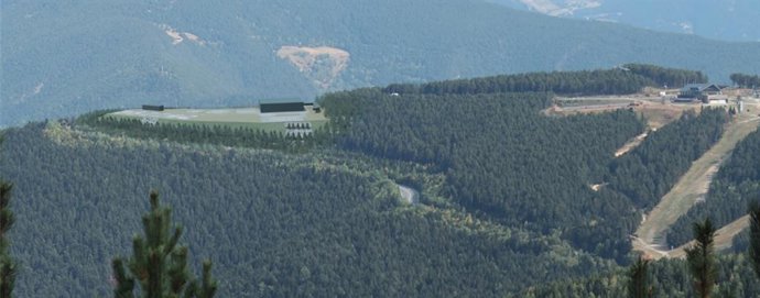 Proyección de cómo será el helipuerto.