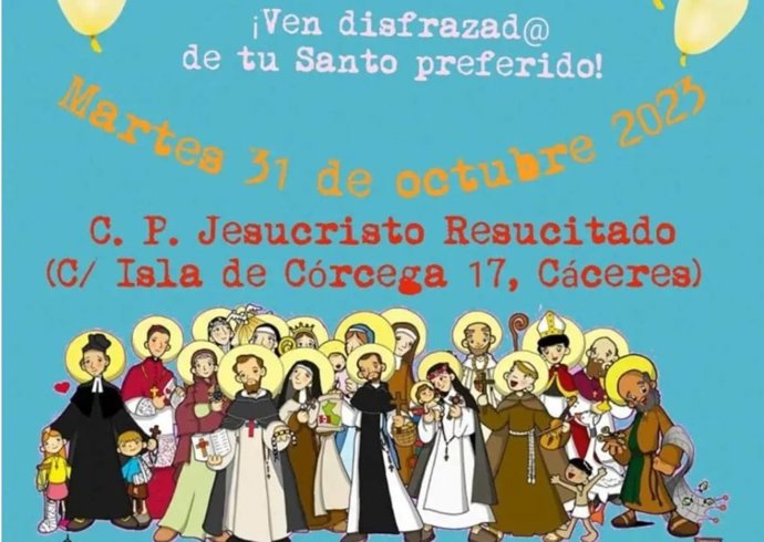 Cartel de la fiesta de Holywins en Cáceres.