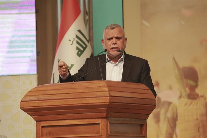 Archivo - El secretario general de la Organización Bader, grupo paramilitar chií iraquí, y líder de la proiraní Alianza Al Fatá, Hadi al Amiri