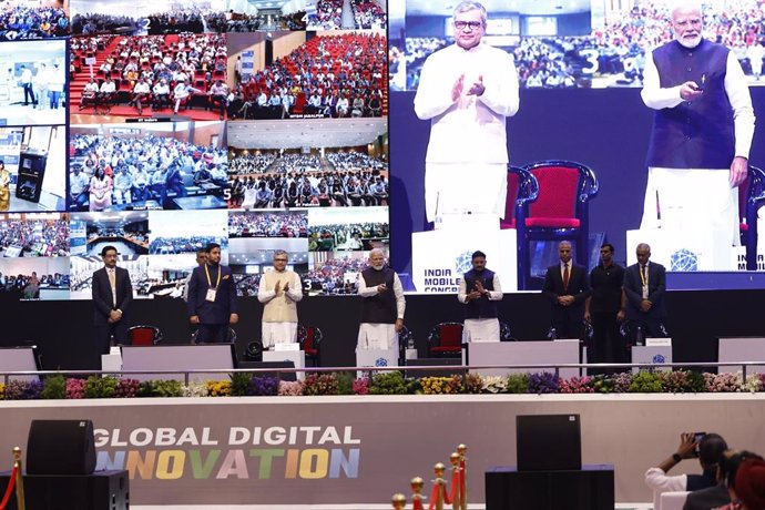 Hon'ble Prime Minister of India Narendra Modi Inaugurates India Mobile Congress 2023 in New Delhi, India