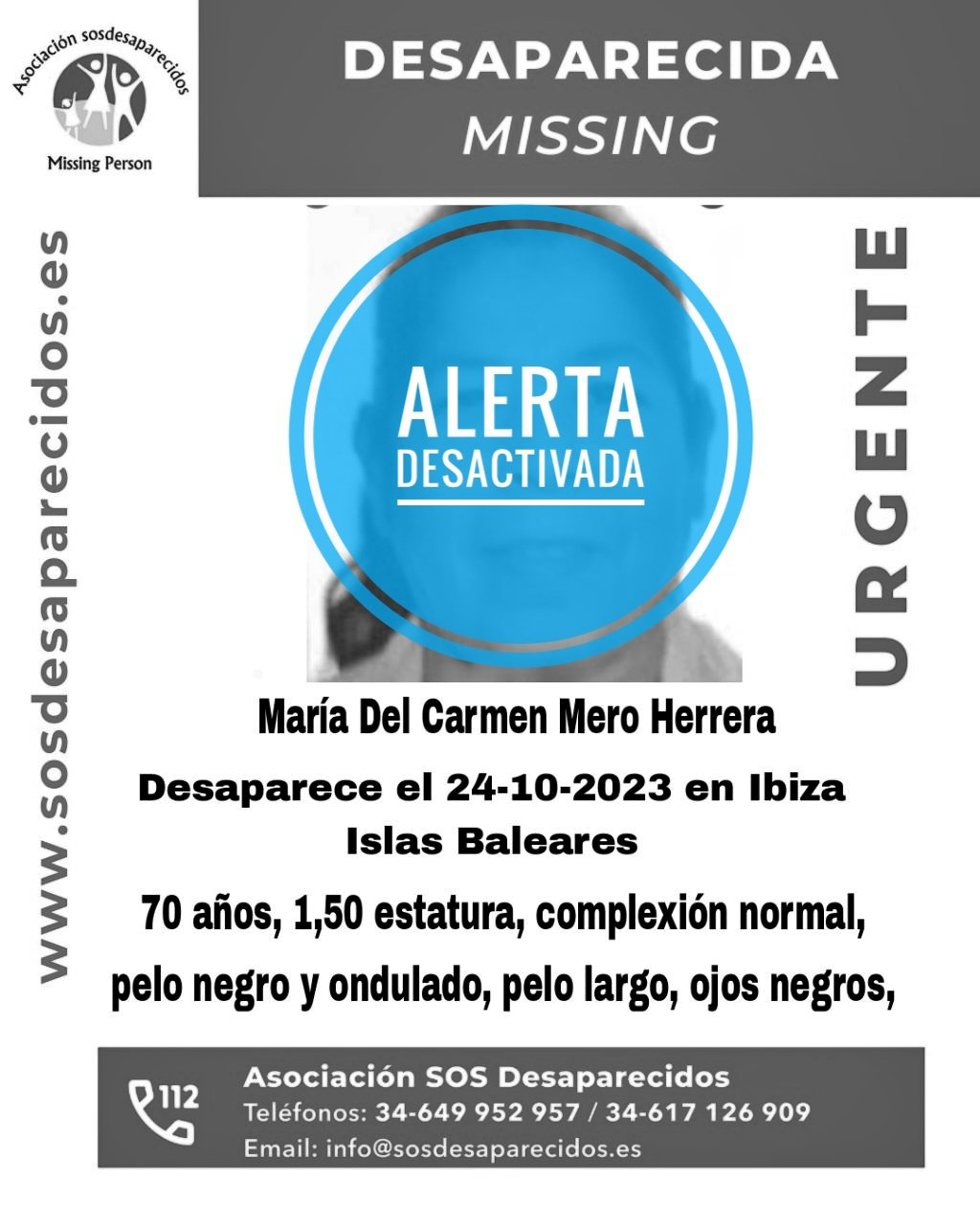 Desactivada la alerta para encontrar a una mujer de 70 años en Ibiza.