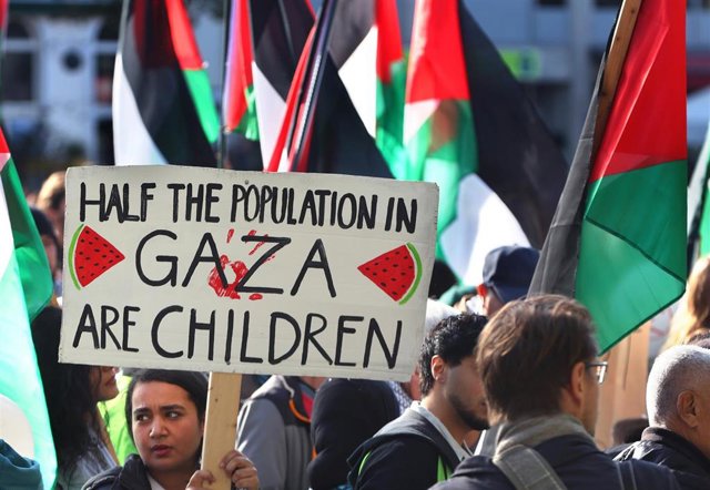 Manifestación pro palestina en Múnich, Alemania