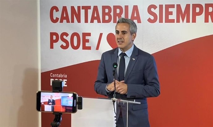 El secretario general del PSOE de Cantabria, Pablo Zuloaga