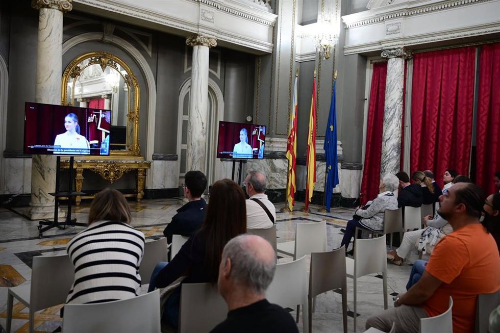 Jura de la princesa Leonor en el Ayuntamiento de Valncia