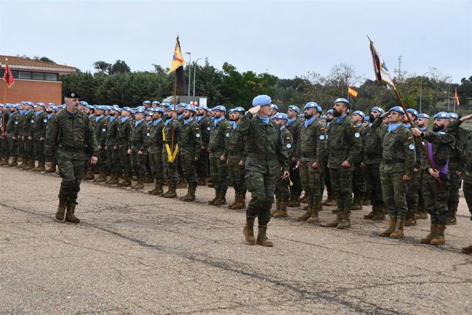 Acto de despedida del contingente Brigada Líbano (BRILIB XL) que va a desplegar durante el próximo mes de noviembre en el sur del Líbano, en la Base General Menacho.