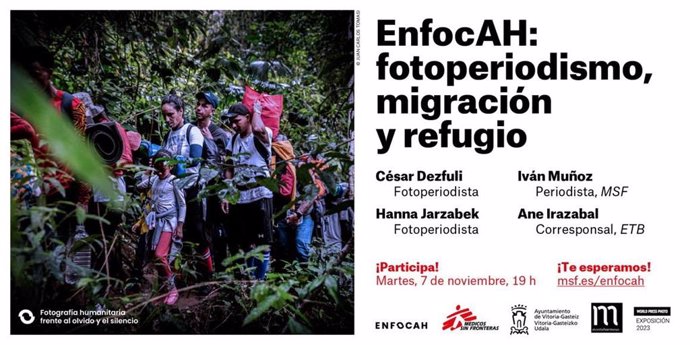 Médicos Sin Fronteras organiza el 7 de noviembre en Vitoria-Gasteiz un debate sobre fotoperiodismo, migración y refugio