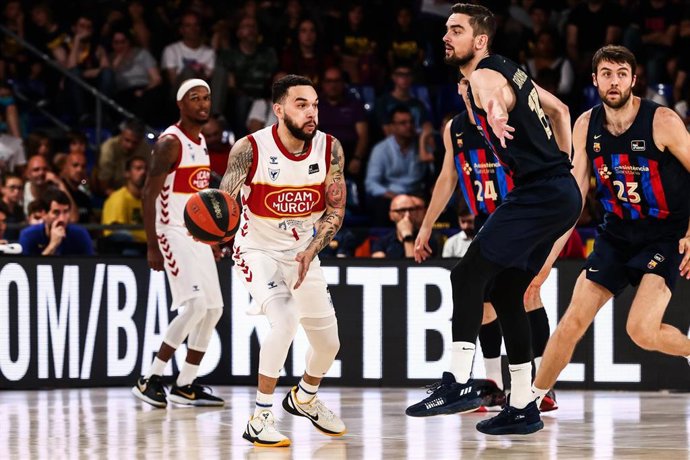 Archivo - El base estadounidense Chris Chiozza, durante su etapa en el UCAM Murcia, en la Liga Endesa 2022-2023. 