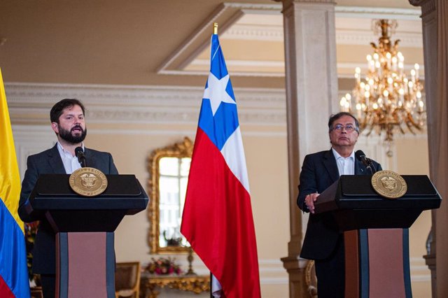 Archivo - Gabriel Boric y Gustavo Petro, presidentes de Chile y Colombia, respectivamente.