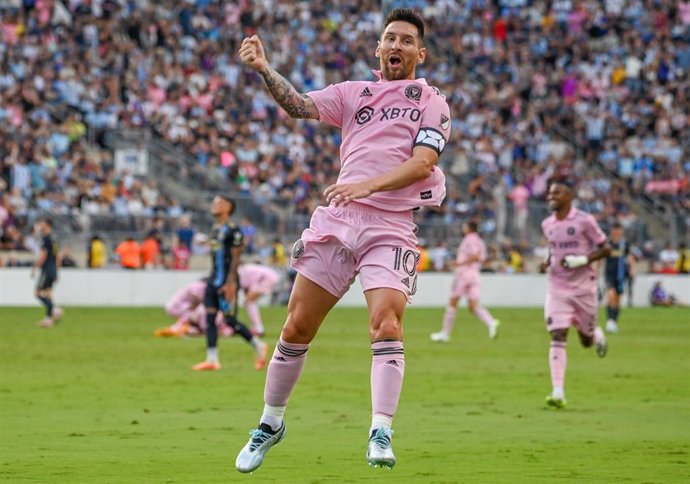 Archivo - El argentino Lionel Messi celebra un gol con el Inter Miami. 