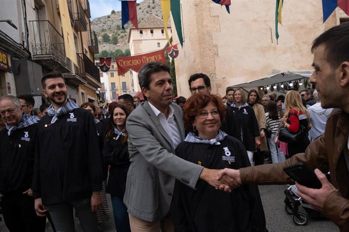 El 'president' de la Generalitat, Carlos Mazón, en la inauguración de la Fira de Cocentaina
