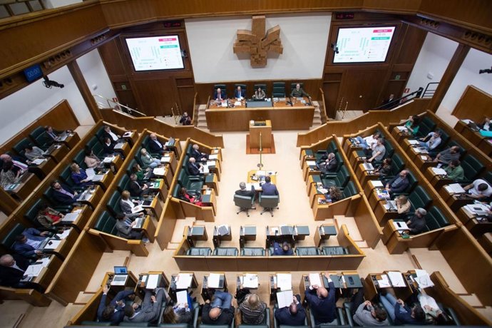 Pleno del Parlamento Vasco, en Vitoria-Gasteiz