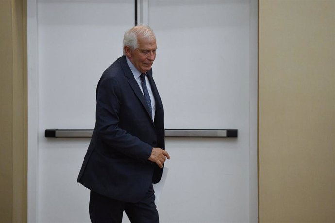 El Alto Representante de la Unión Europea para Asuntos Exteriores, Josep Borrell, durante una Conferencia de la Escuela Diplomática