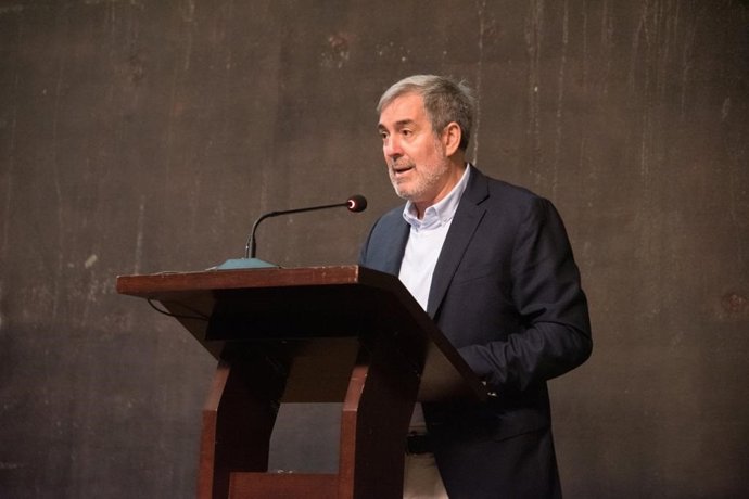 El presidente de Canarias, Fernando Clavijo, en la inauguración de unas jornadas sobre la reforma del Estatuto de Autonomía