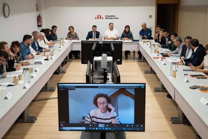 Archivo - Reunión de la Ejecutiva de ERC en una foto de archivo