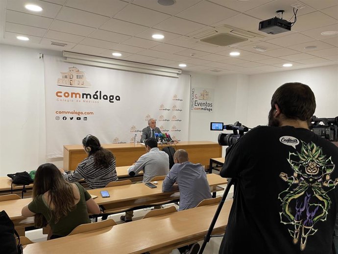Rueda de prensa del Colegio de Médicos de Málaga.