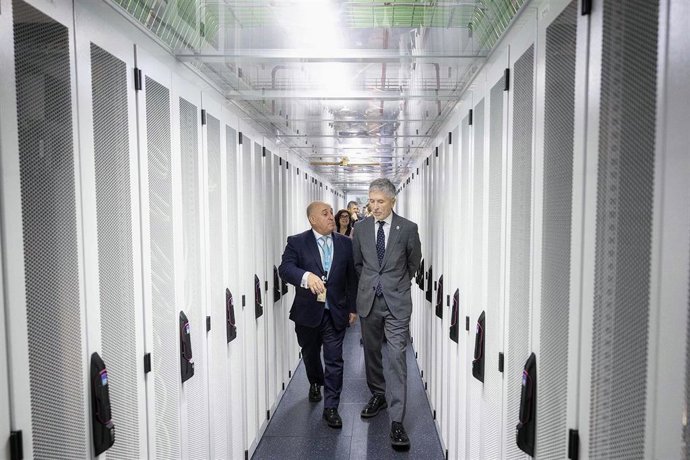 El ministro del Interior, Fernando Grande-Marlaska, inaugura el nuevo Centro de Procesamiento de Datos, con una inversión de 14,5 millones de euros