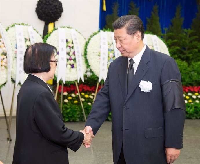 Archivo - El presidente de China, Xi Jinping, en el funeral del ex primer ministro Li Keqiang.
