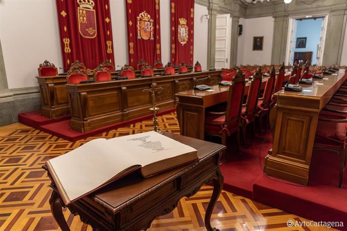 Archivo - Salón de Plenos del Palacio Consistorial de Cartagena (Murcia)
